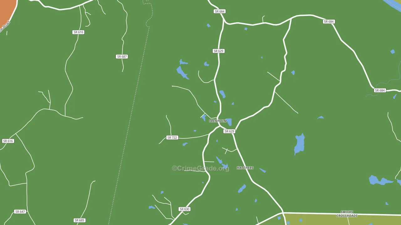 Trenholm, VA Map of Drug-Related Crime Rates