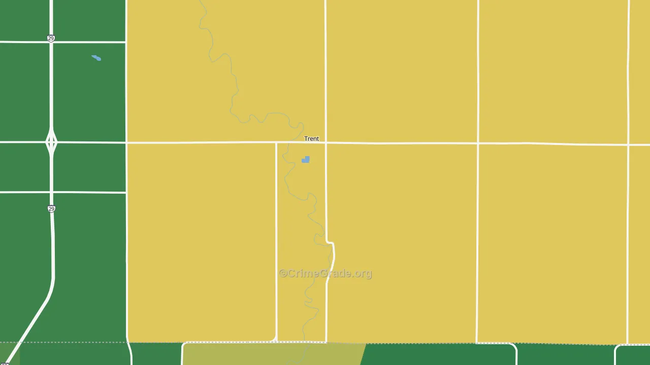 Trent, SD Map of Drug-Related Crime Rates