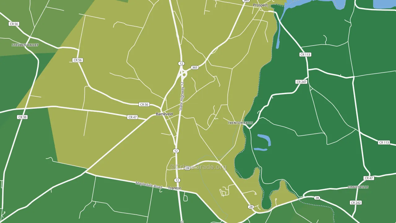 Trenton Falls, NY Map of Drug-Related Crime Rates