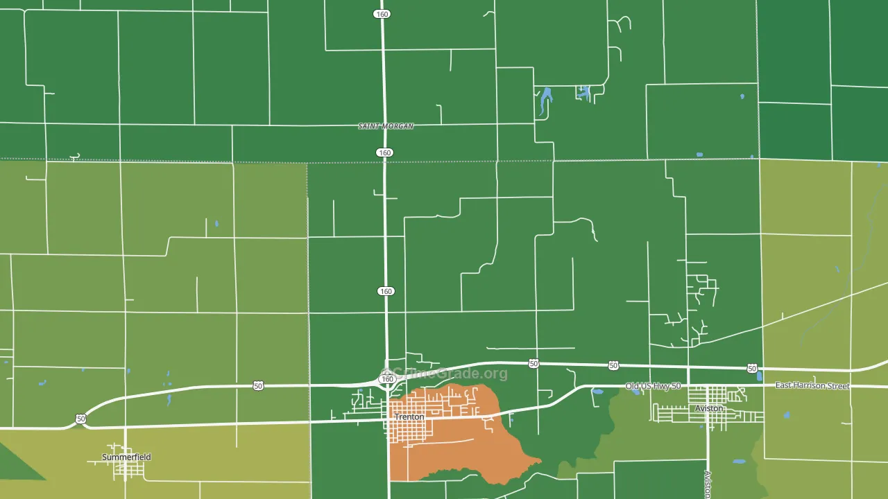 Trenton, IL Map of Drug-Related Crime Rates