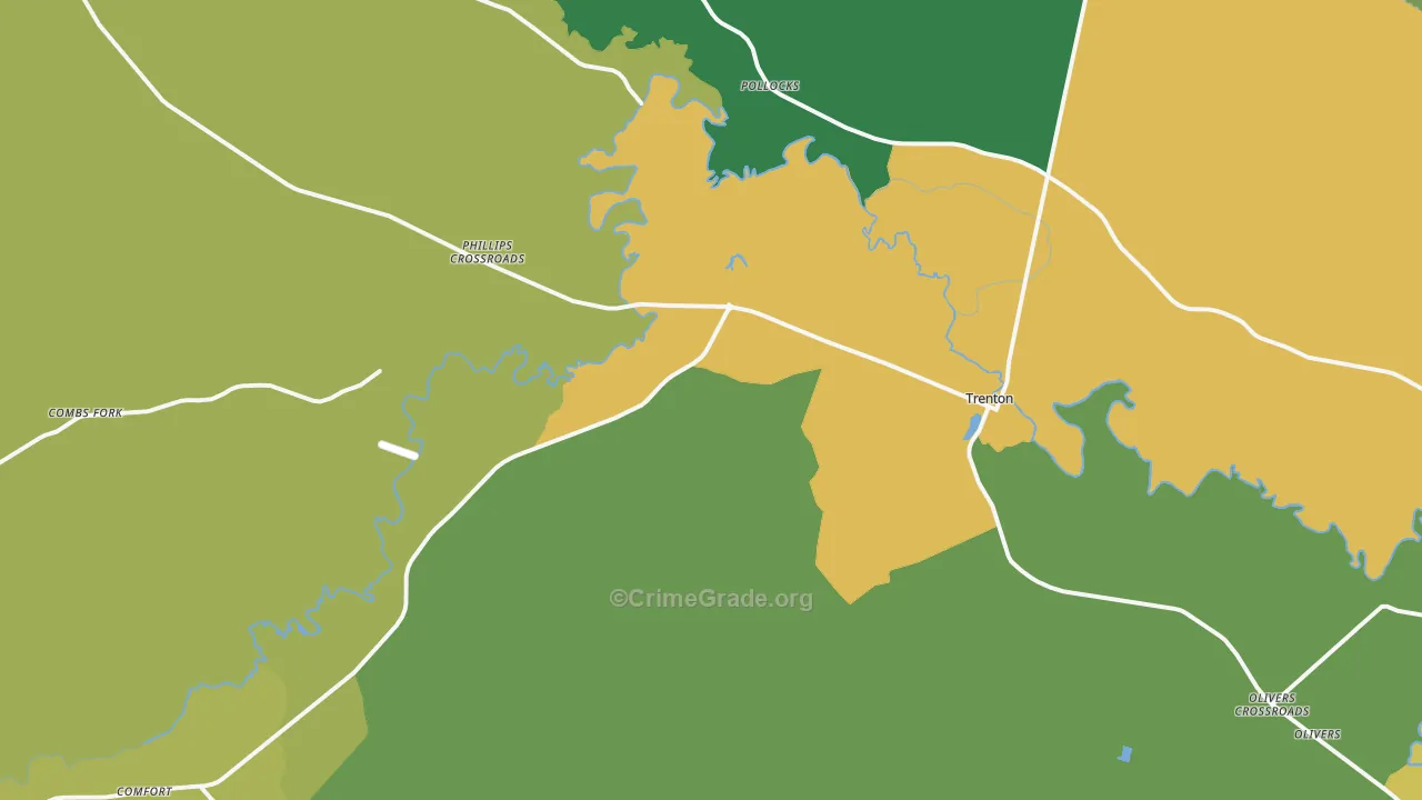 Trenton, NC Map of Drug-Related Crime Rates