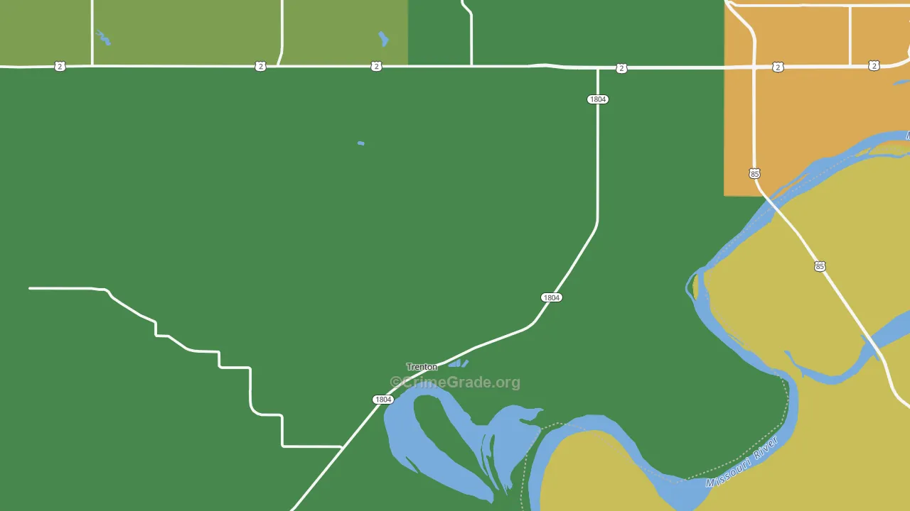 Trenton, ND Map of Drug-Related Crime Rates