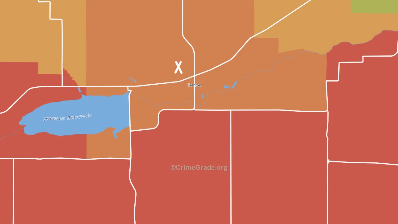 Trenton, NE Map of Drug-Related Crime Rates