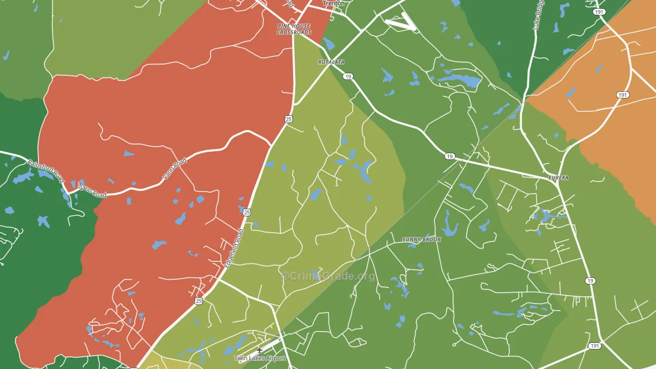 Trenton, SC Map of Drug-Related Crime Rates