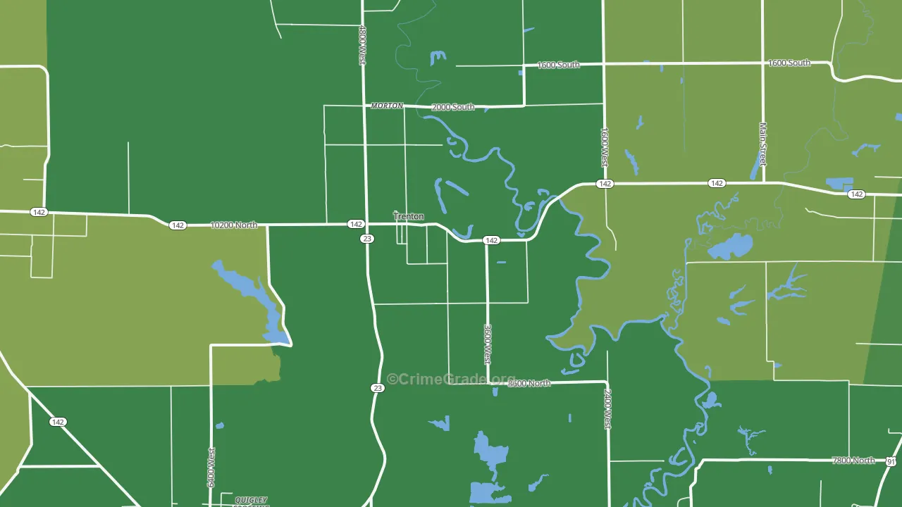 Trenton, UT Map of Drug-Related Crime Rates