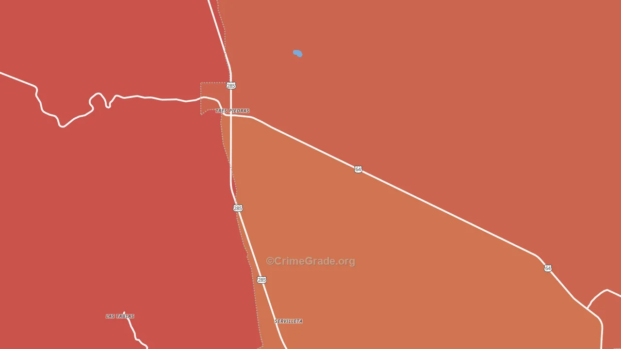 Tres Piedras, NM Map of Drug-Related Crime Rates