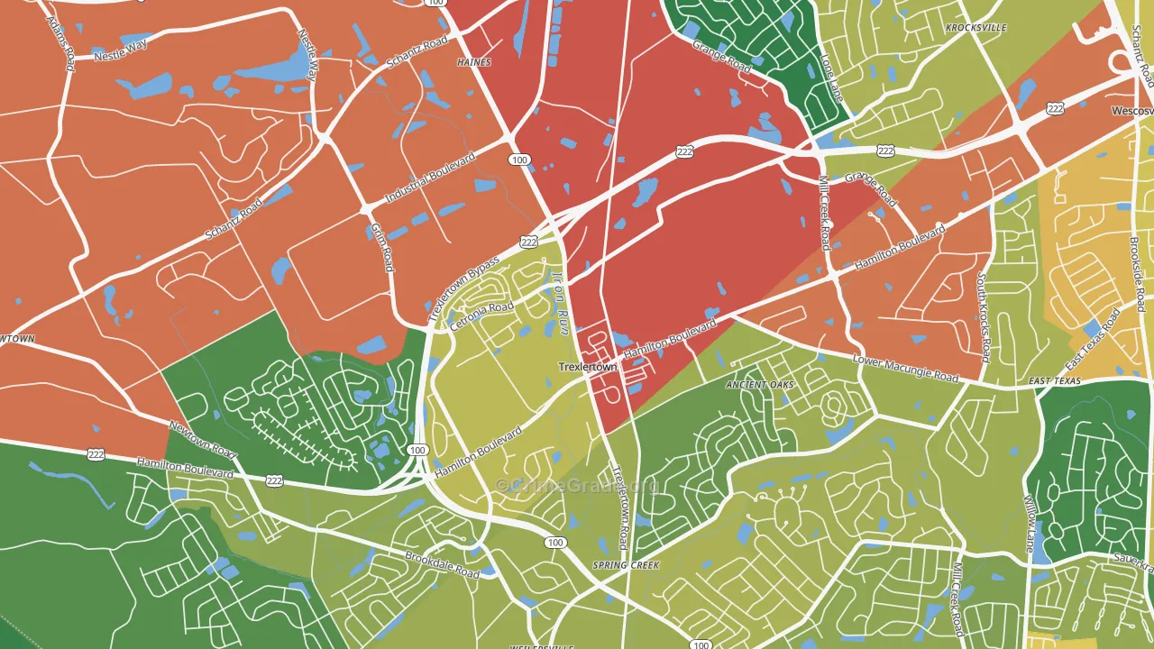 Trexlertown, PA Map of Drug-Related Crime Rates