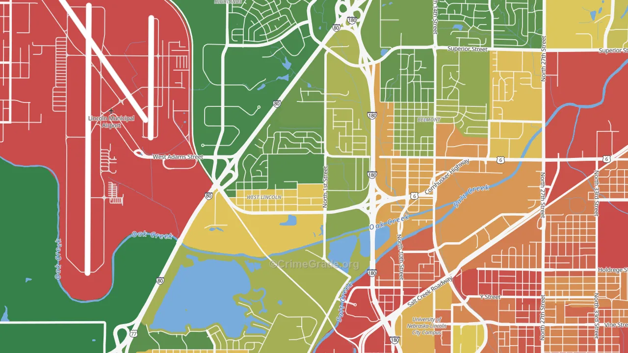 Tri-Court, Lincoln, NE Map of Drug-Related Crime Rates