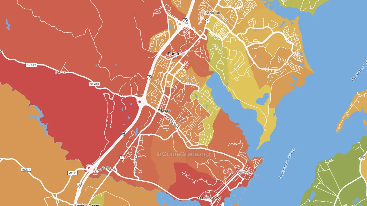 Triangle, VA Map of Drug-Related Crime Rates