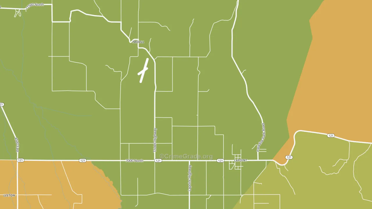Tridell, UT Map of Drug-Related Crime Rates