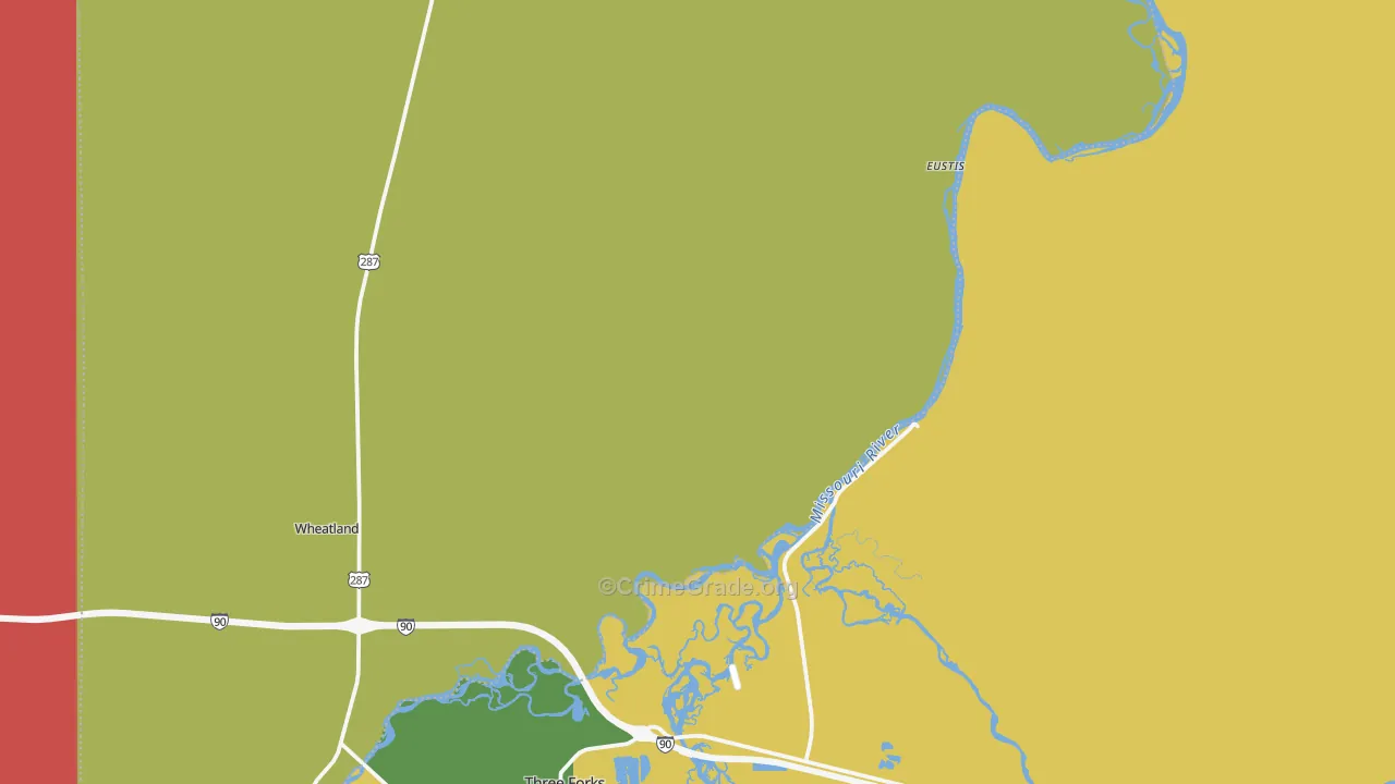 Trident, MT Map of Drug-Related Crime Rates