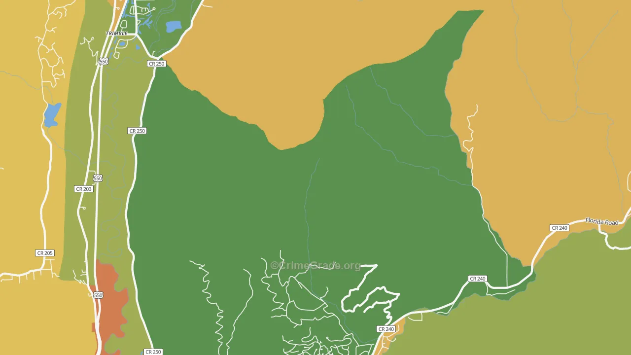 Trimble, CO Map of Drug-Related Crime Rates