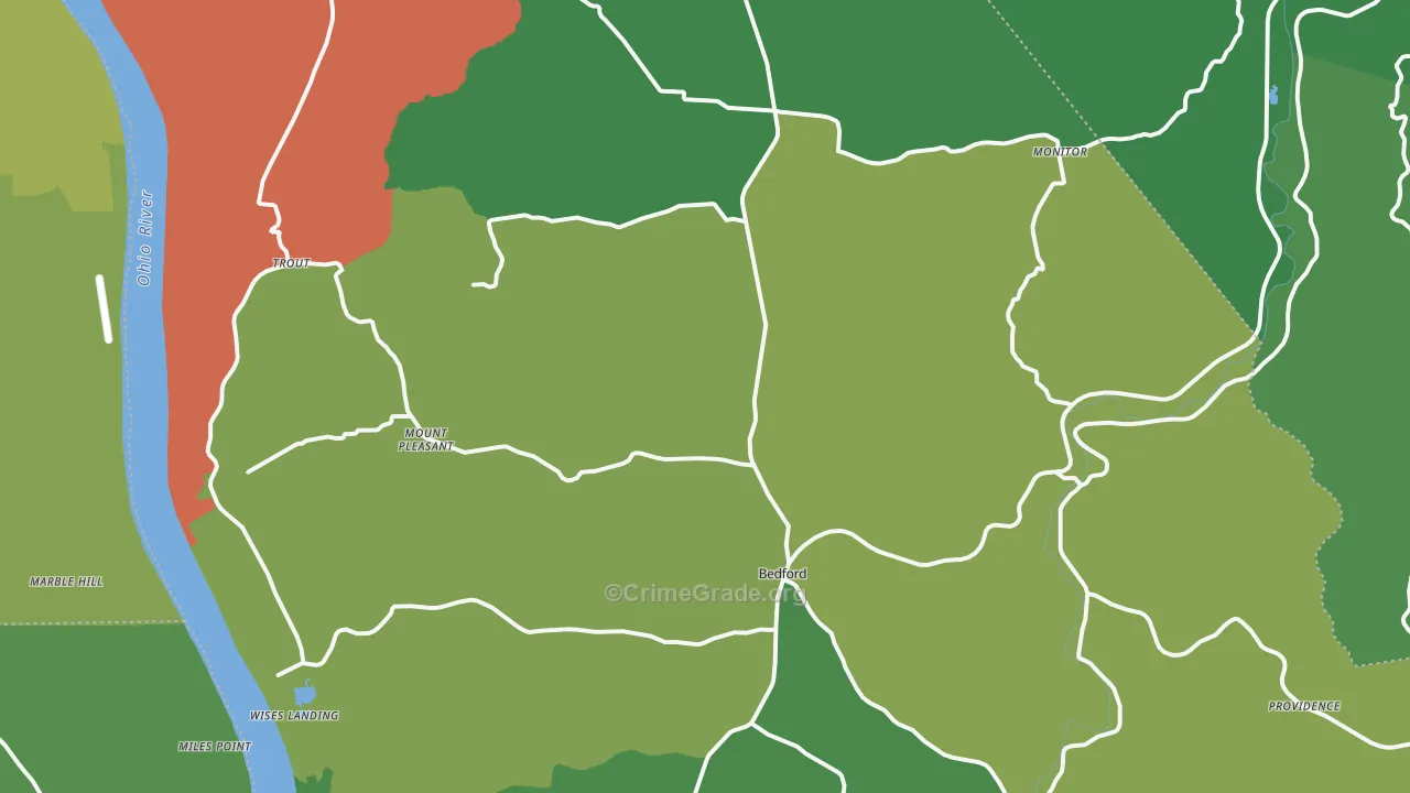 Trimble County, KY Map of Drug-Related Crime Rates