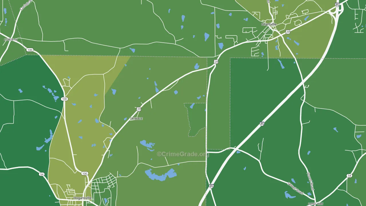 Trimble, GA Map of Drug-Related Crime Rates