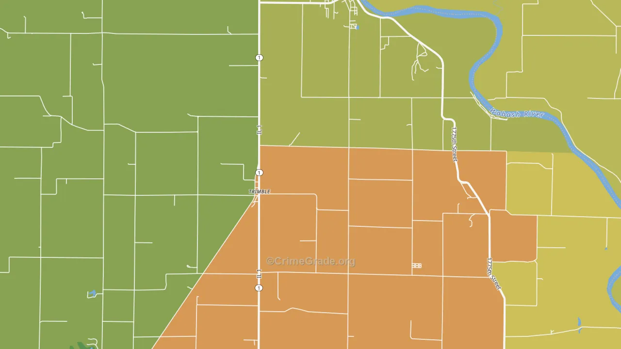 Trimble, IL Map of Drug-Related Crime Rates