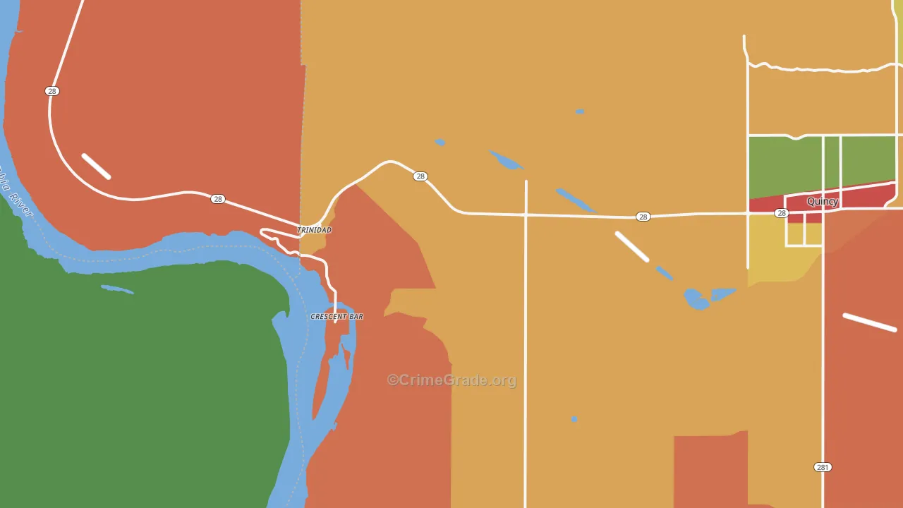 Trinidad, WA Map of Drug-Related Crime Rates