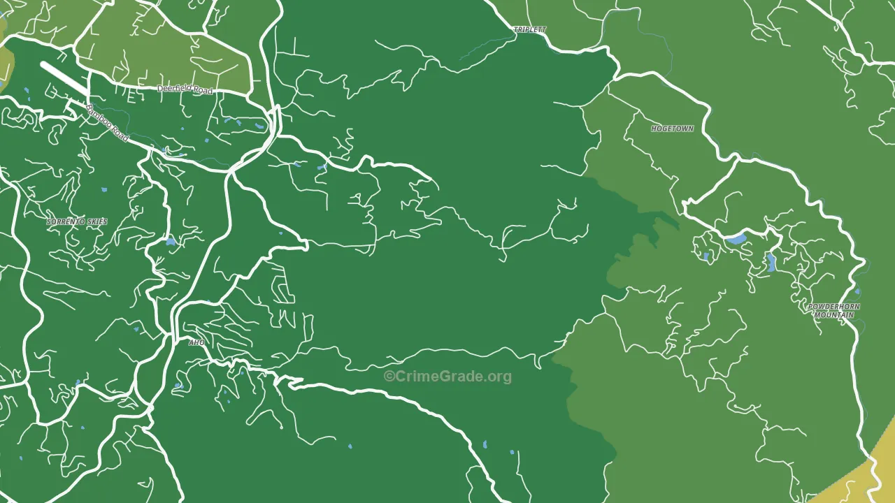 Triplett, NC Map of Drug-Related Crime Rates