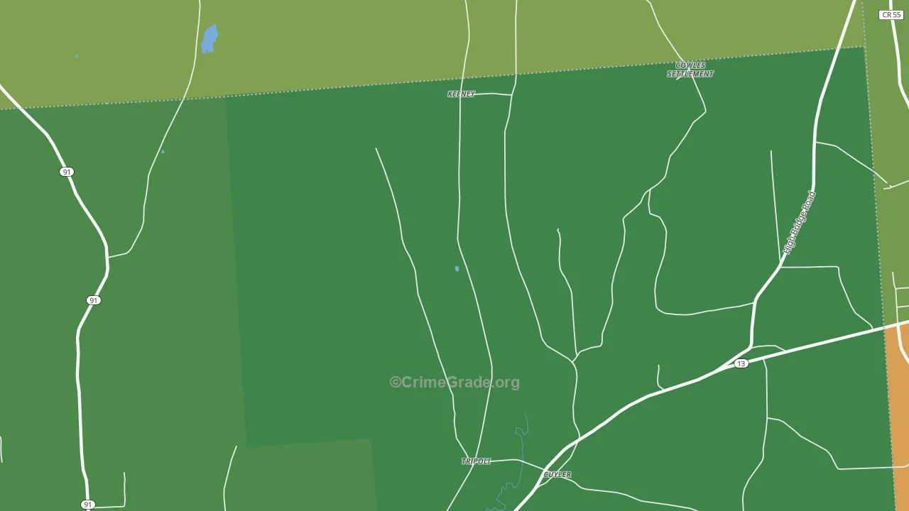 Tripoli, NY Map of Drug-Related Crime Rates