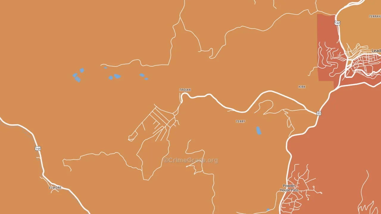 Trojan, SD Map of Drug-Related Crime Rates