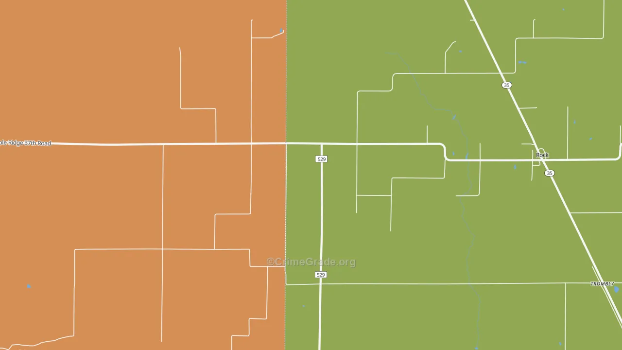 Trombly, MI Map of Drug-Related Crime Rates
