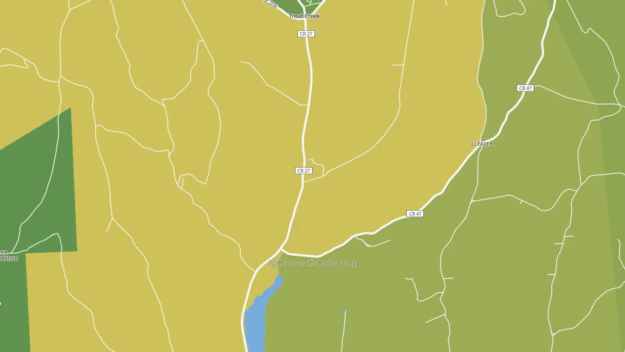 Trout Creek, NY Map of Drug-Related Crime Rates