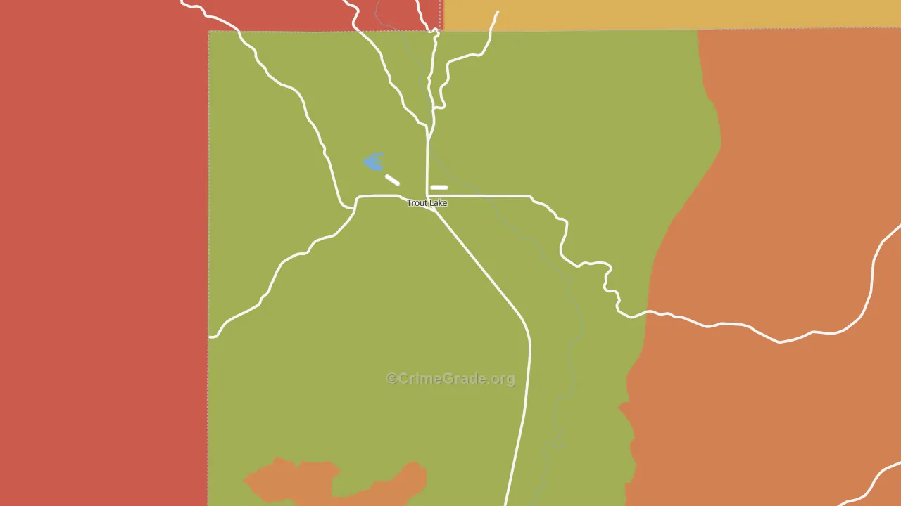 Trout Lake, WA Map of Drug-Related Crime Rates