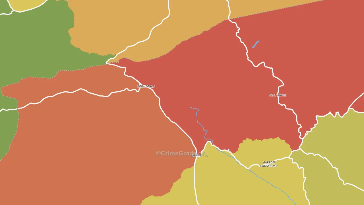 Troutdale, VA Map of Drug-Related Crime Rates