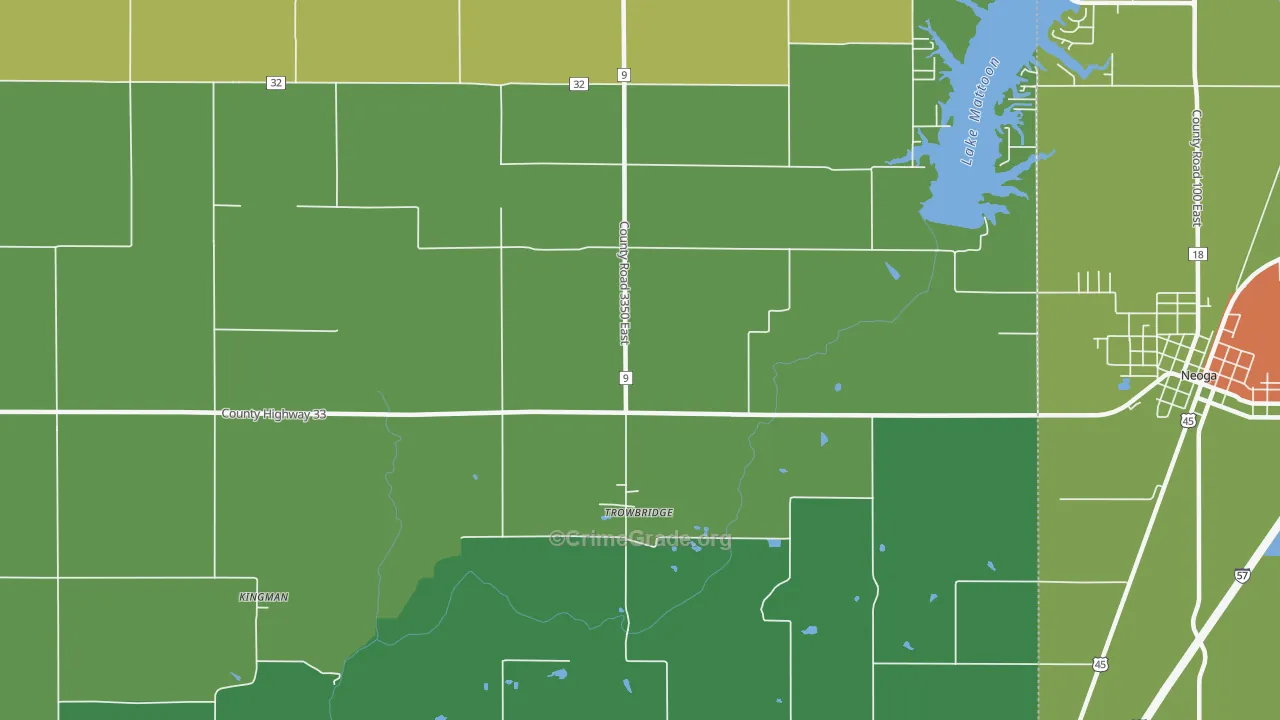Trowbridge, IL Map of Drug-Related Crime Rates