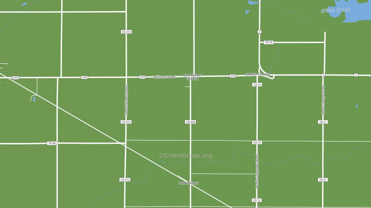 Trowbridge, OH Map of Drug-Related Crime Rates