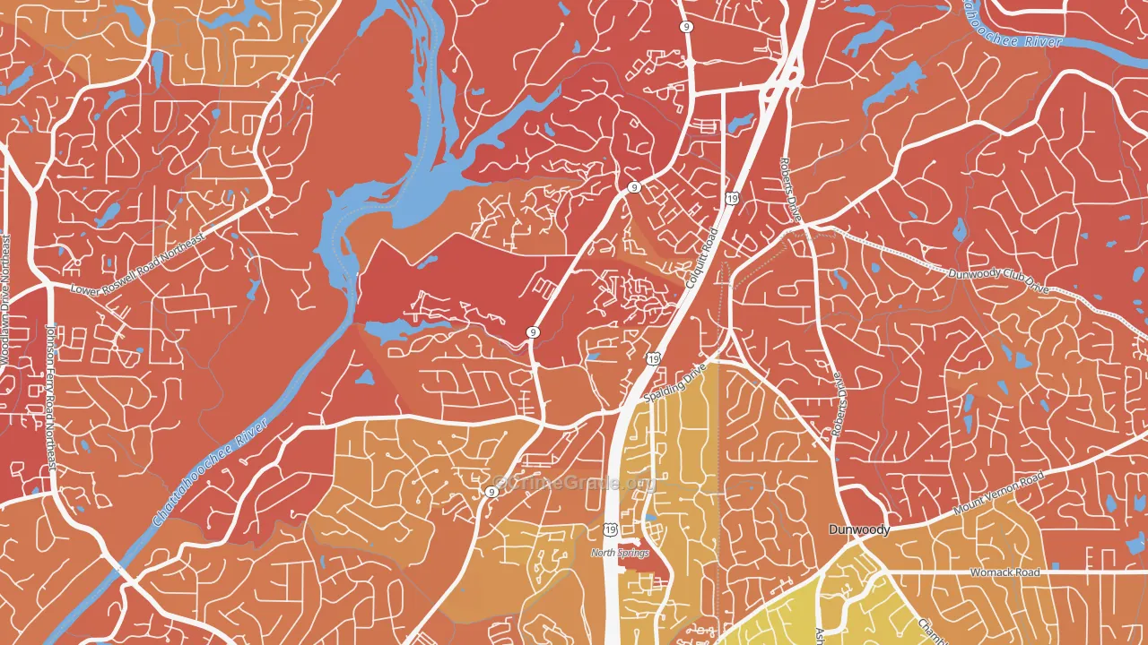 Trowbridge Square, Sandy Springs, GA Map of Drug-Related Crime Rates