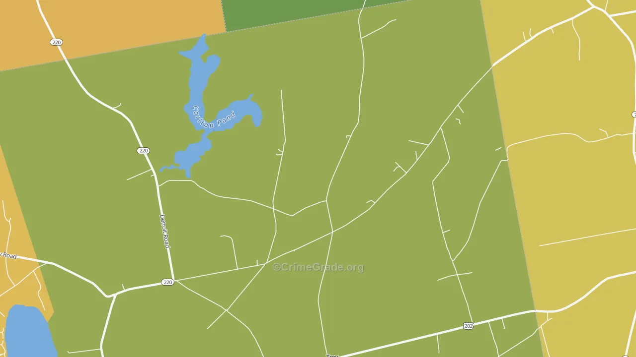 Troy Center, ME Map of Drug-Related Crime Rates