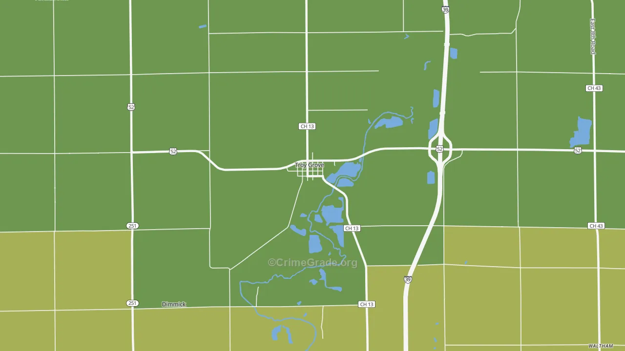 Troy Grove, IL Map of Drug-Related Crime Rates