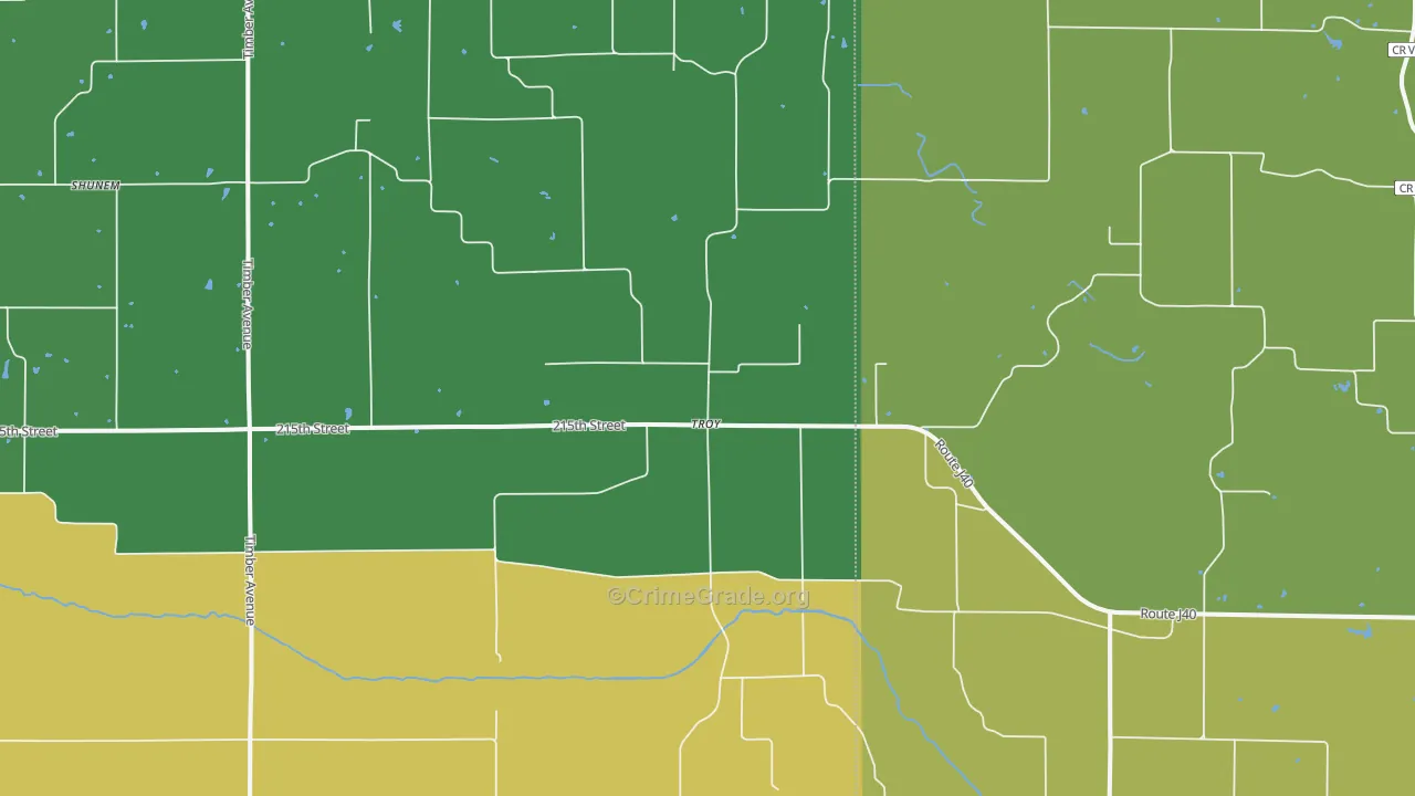 Troy, IA Map of Drug-Related Crime Rates