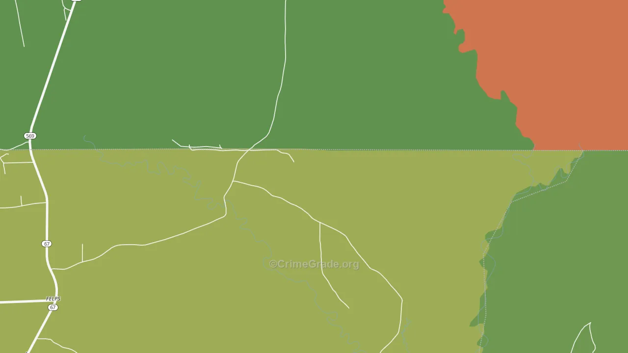 Troy, LA Map of Drug-Related Crime Rates