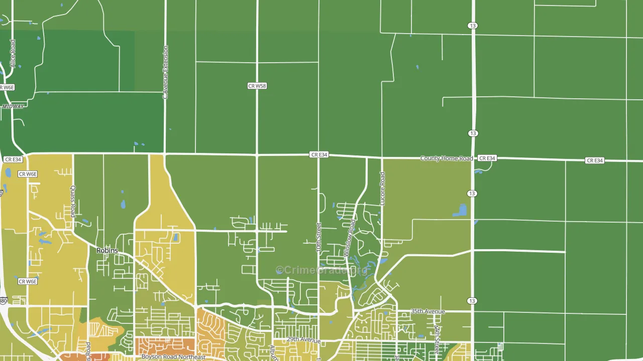 Troy Mills, IA Map of Drug-Related Crime Rates