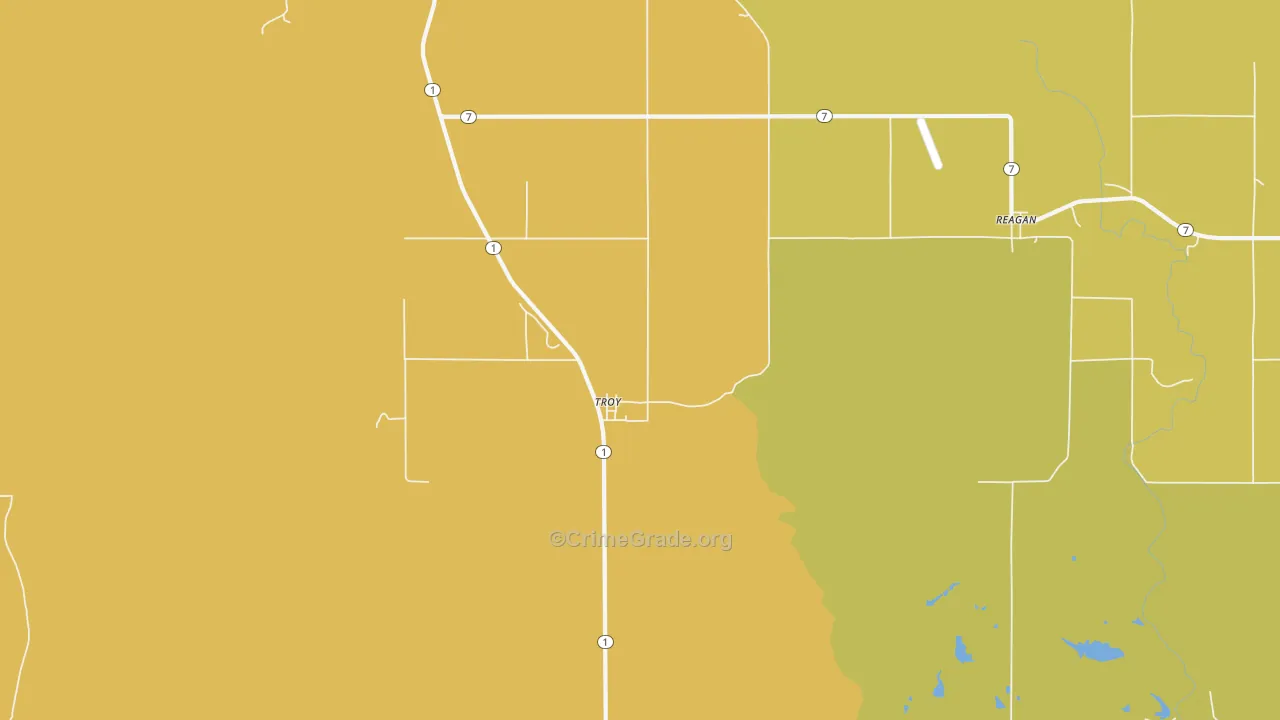 Troy, OK Map of Drug-Related Crime Rates