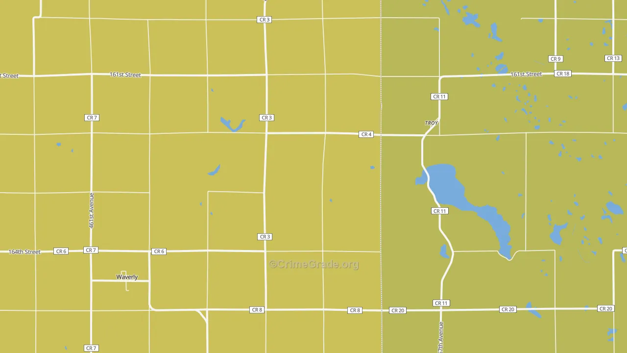 Troy, SD Map of Drug-Related Crime Rates