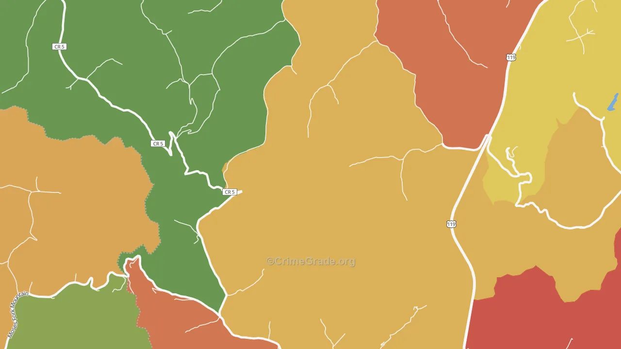 Troy Town, WV Map of Drug-Related Crime Rates