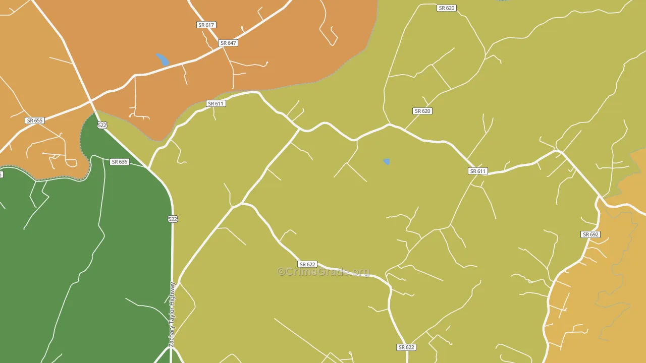 Trueblue, VA Map of Drug-Related Crime Rates