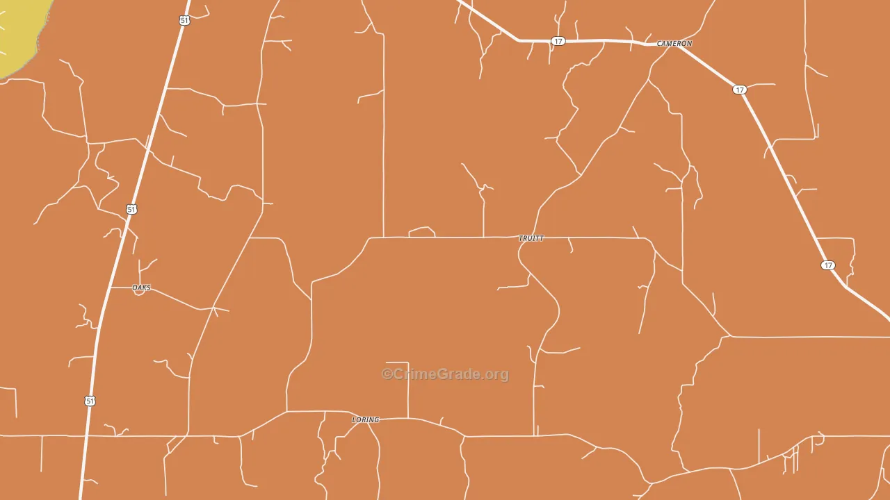 Truitt, MS Map of Drug-Related Crime Rates