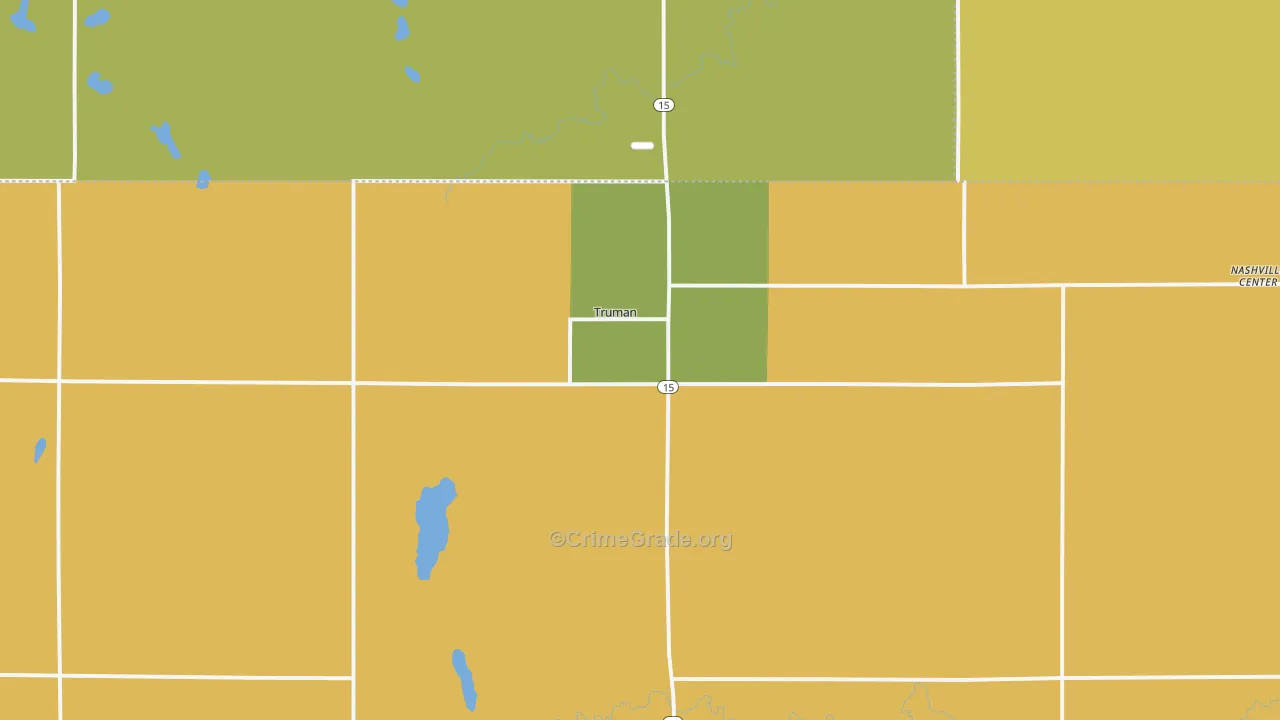 Truman, MN Map of Drug-Related Crime Rates