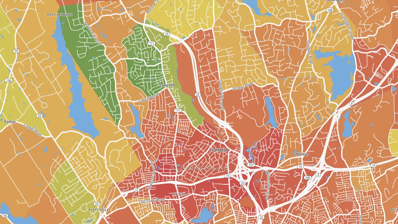 Trumbull, CT Map of Drug-Related Crime Rates