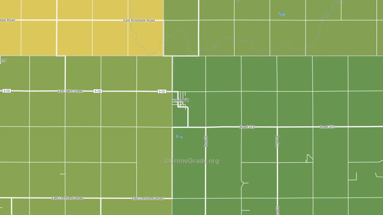 Trumbull, NE Map of Drug-Related Crime Rates