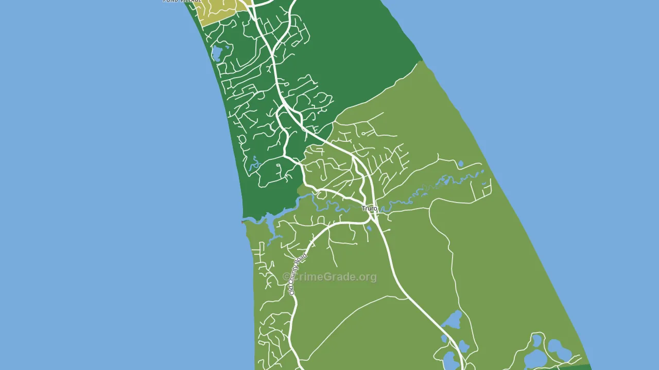Truro, MA Map of Drug-Related Crime Rates