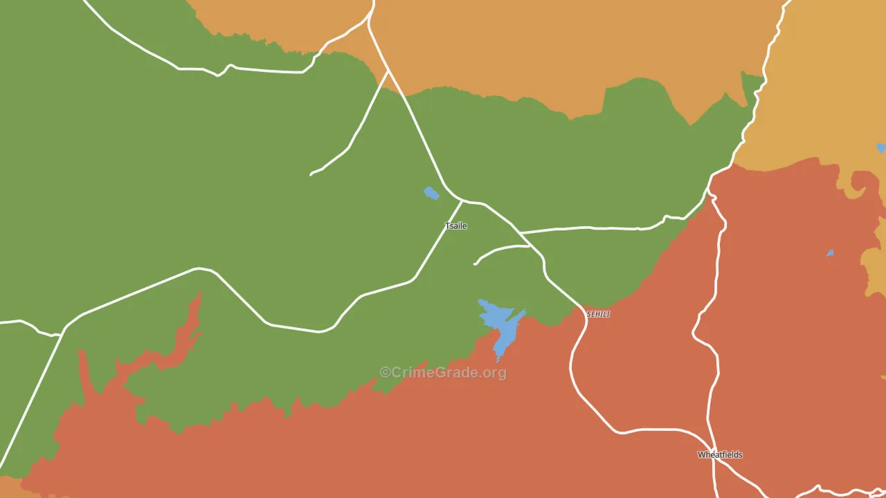 Tsaile, AZ Map of Drug-Related Crime Rates