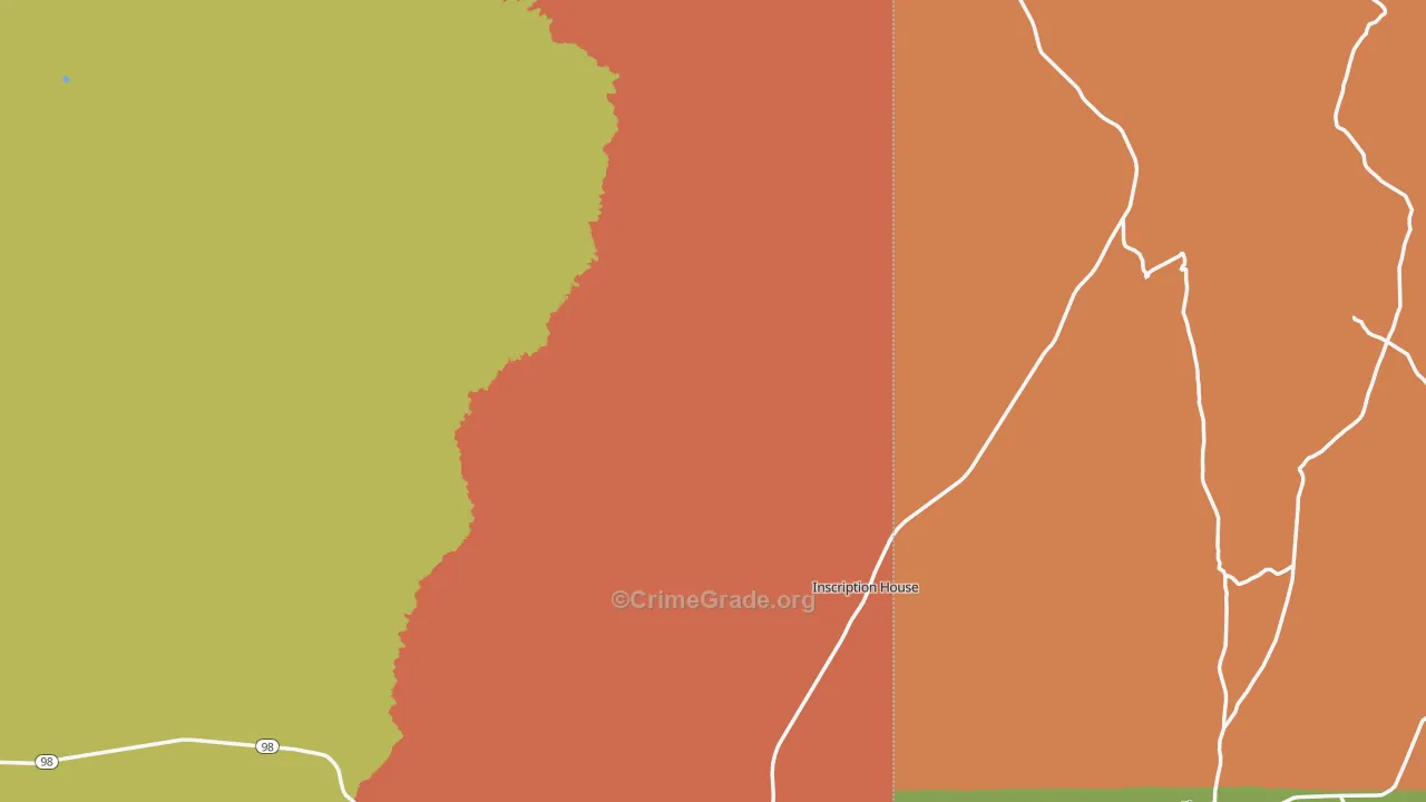 Tsegi, AZ Map of Drug-Related Crime Rates