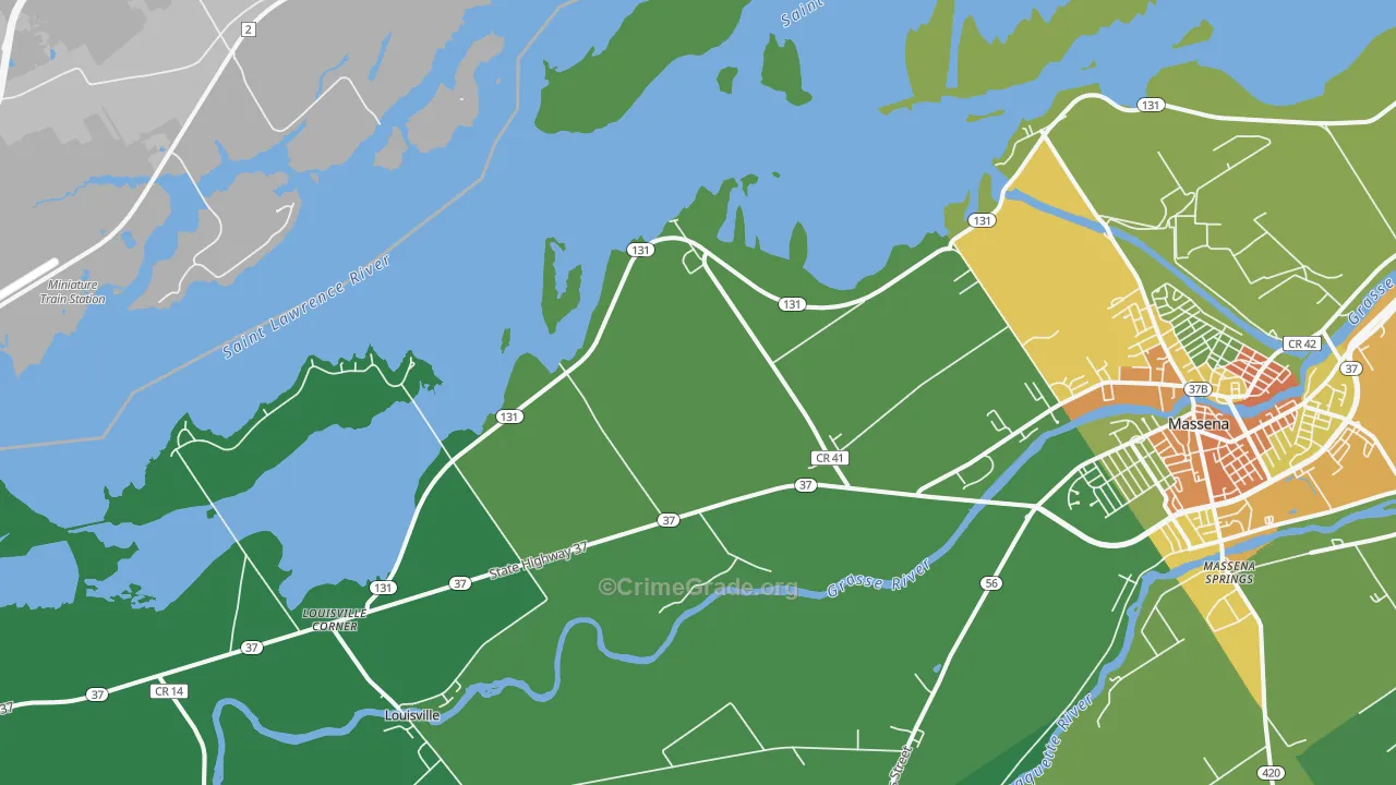 Tucker Terrace, NY Map of Drug-Related Crime Rates
