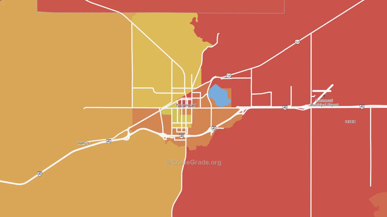 Tucumcari, NM Map of Drug-Related Crime Rates