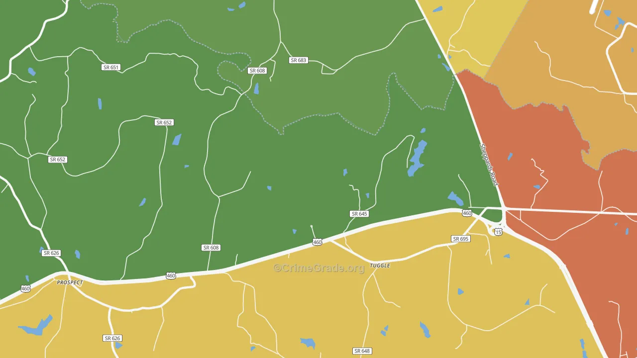 Tuggle, VA Map of Drug-Related Crime Rates