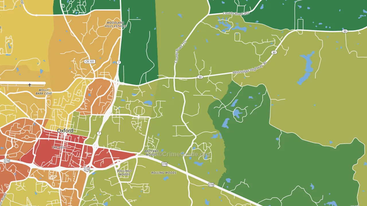 Tula, MS Map of Drug-Related Crime Rates